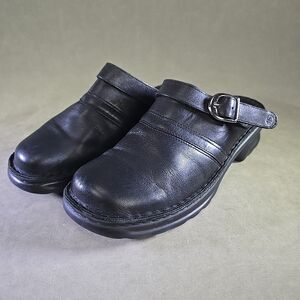 Josef Seibel Betsy Sandal Clogs Womens Casual Black Slip-On Leather US 9.5 EU 41